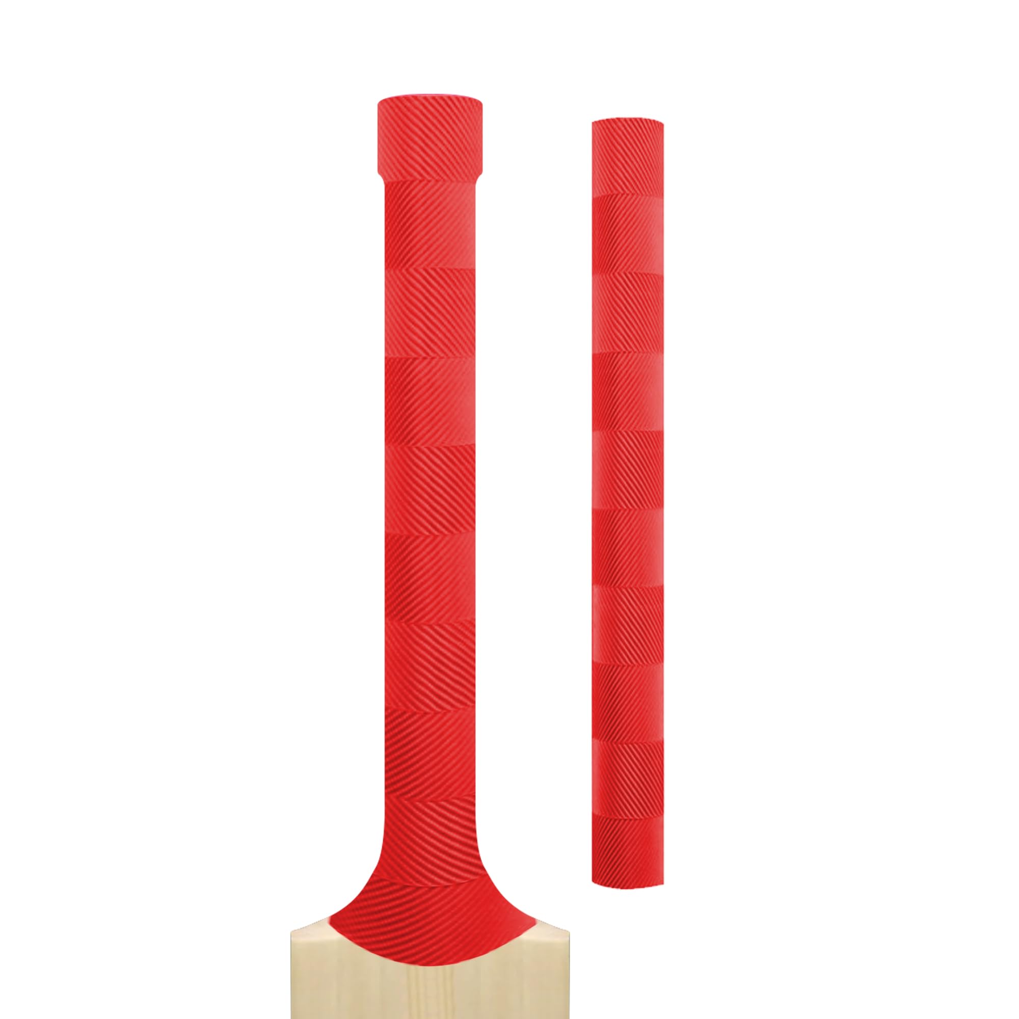Cricket Bat Grips – Premium Rubber Cricket Bat Grip Tape for Maximum Hold & Shock Absorption | 4 Styles | Multi-Color | Pack of 1| Durable Bat Grips Cricket (1, Red, Chevron)