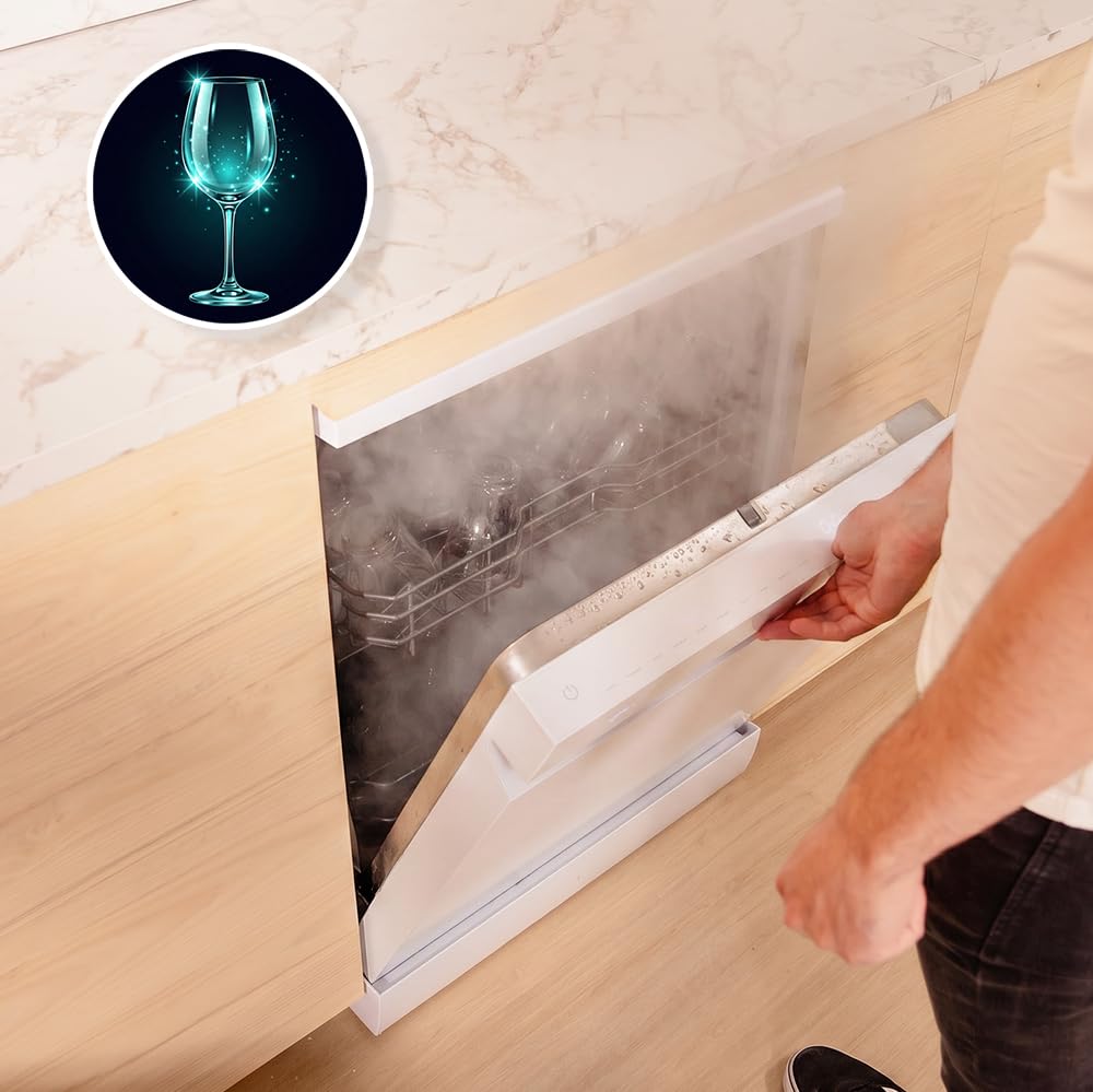Cecotec Lavavajillas Libre Instalación 60cm 16 Servicios con WiFi Bolero Aguazero 7000 Matt White Glass Connected. Motor Inverter Plus Duo, 16 Programas, Bandeja Cubiertos, Control Voz, Cristal Mate