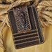 Le'aokuu Genuine Leather Magnet Money Clip Credit Card Case Holder Slim Wallet (Dark Brown Crocodile Embossed Rfid)