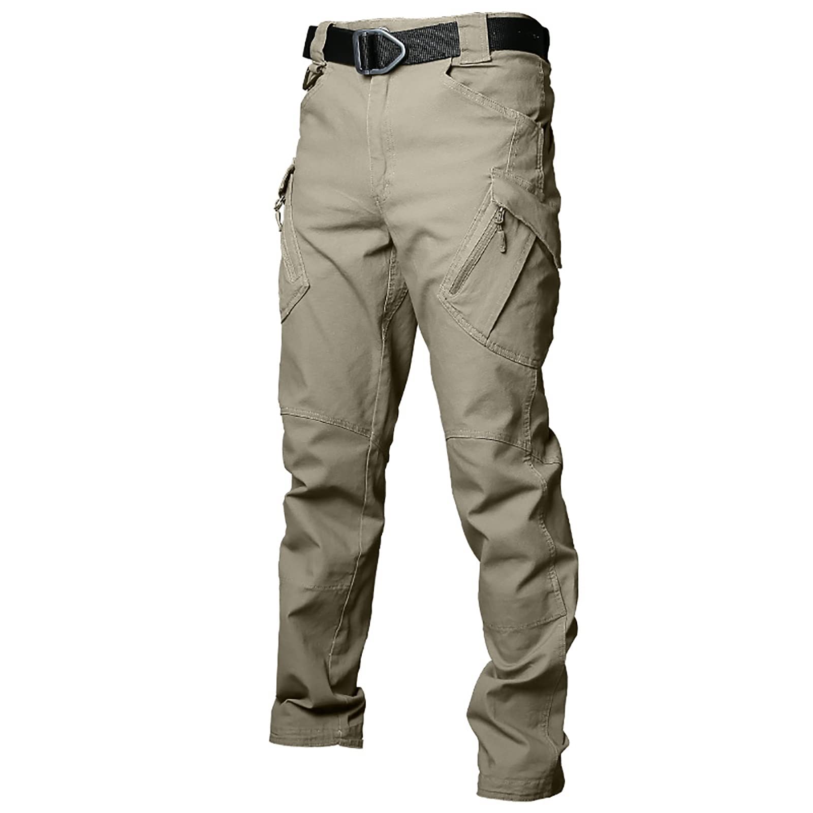 G&F Pantalones Trekking Hombre Impermeables Pantalones de Trabajo Montaña Senderismo (Color : Khaki, Size : 3XL)