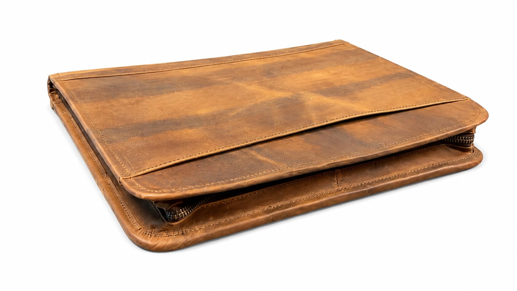 Portfolio organizer in pelle con cerniera, per uomini e donne, padfolio Business Resume A4/Pad, organizer per cartelle, porta blocco legale con scomparti per carte, cartella con cerniera per documenti