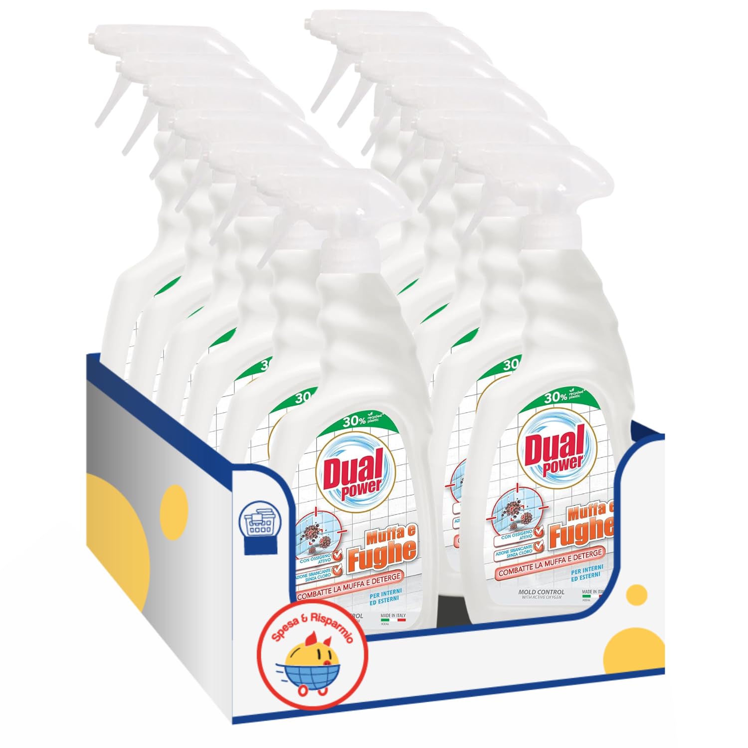 Spray antimuffa per fughe e pareti – azione igienizzante profonda – 500ml – Variazioni 4/8/12 Pezzi (12)