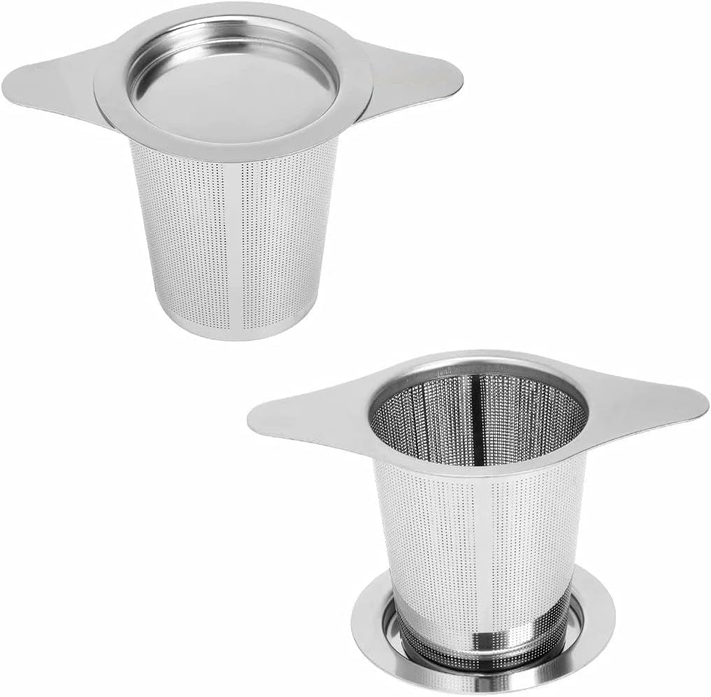 Stainless Steel Tea Infuser, KASTWAVE Premium Tea Strainer with Two Handles & Large Capacity for Loose Tea Leaf, Classic Metal Mesh Tea Filter for Cups, Mugs, Teapots
