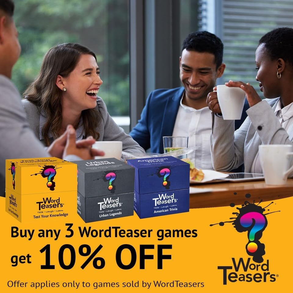 Miniatura 6 de WORD TEASERS Pon a prueba tus conocimientos  Juego de trivia de conocimiento aleatorio para adultos y niños  Divertido e interesante juego de cartas