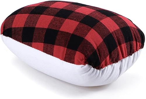 Miniatura 8 de MOLIGOU Jamón de sastres, herramienta de prensado para planchar, jamón de costura para dardos, mangas, costura curva (cuadros azules y amarillos)