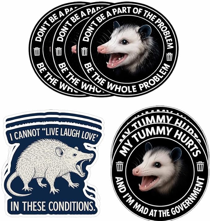 9Pcs(2IN) My Tummy Hurts and I'm MAD at The Government, Don't BE A Part of Sticker - My Tummy Hurts and I'm MAD at The Government, Don't BE A Part of Laptop Sticker - UV-Resistant, Waterproof