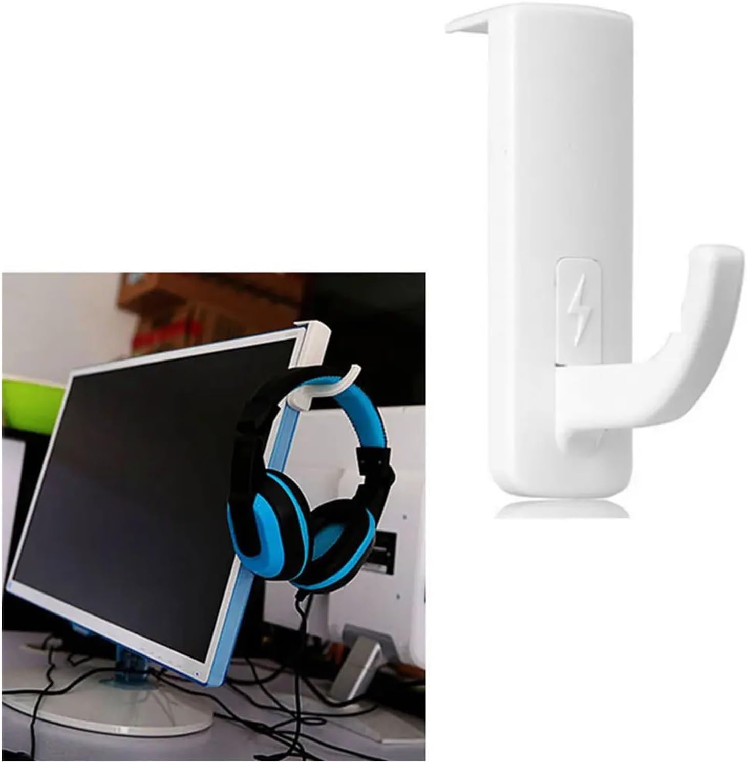 JFUDJKLI ヘッドホンスタンドハンガー 壁 コンピューター モニタースタンド ポータブル ヘッドホンハンガー コンピューターモ