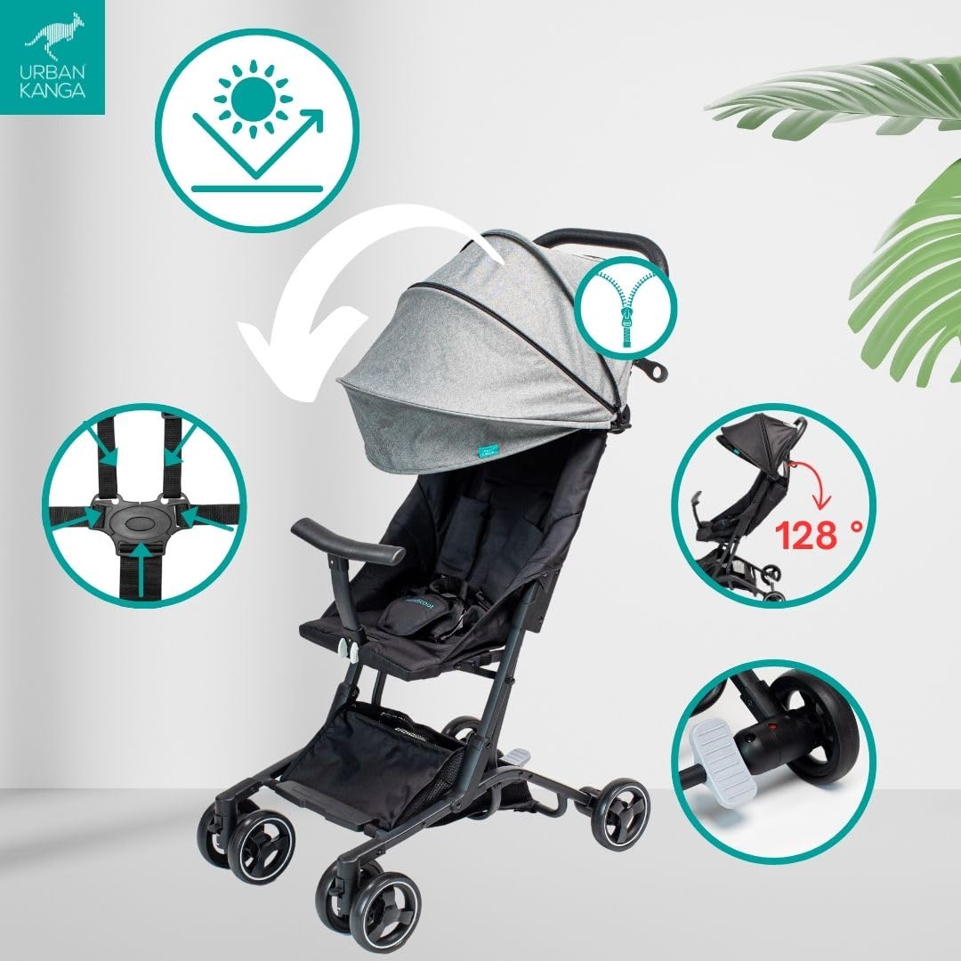 Urban Kanga Bandicoot Reisebuggy Handgepäck bis 22 kg Kompakt faltbar Schultergurt Transportabdeckung