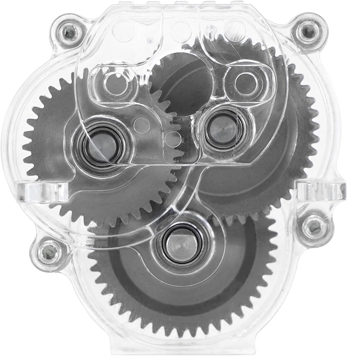 INJORA Acrylic Complete Transmission with Underdrive Gears for 1/18 RC Crawler TRX4M Upgrade