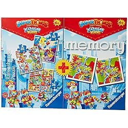 Maletin Batalla Superzings Ravensburger Ravesnsburger, Multipack SuperThings, Memory y Rompecabezas, Rompecabezas y Juego para Niños y Niñas, Edad Recomandada 4+