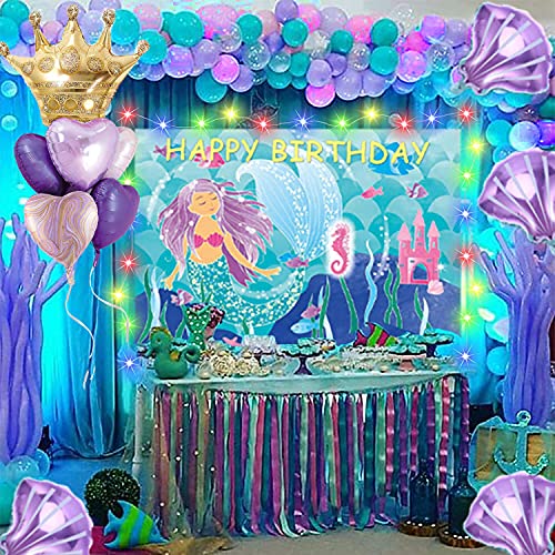 Image of Purple Balloons Birthday Decorations，Gold Crown Princess Foil Balloons Set for Girls Women Party Decorations Baby Shower