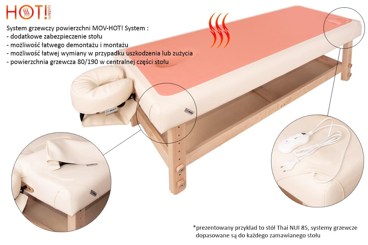 Luna P2 Massageliege HOT! - 2-teilig mit Edelstahlsockel - beheizte Arbeitsfläche - Maße 200/67/65 cm - Ablage für Zubehör
