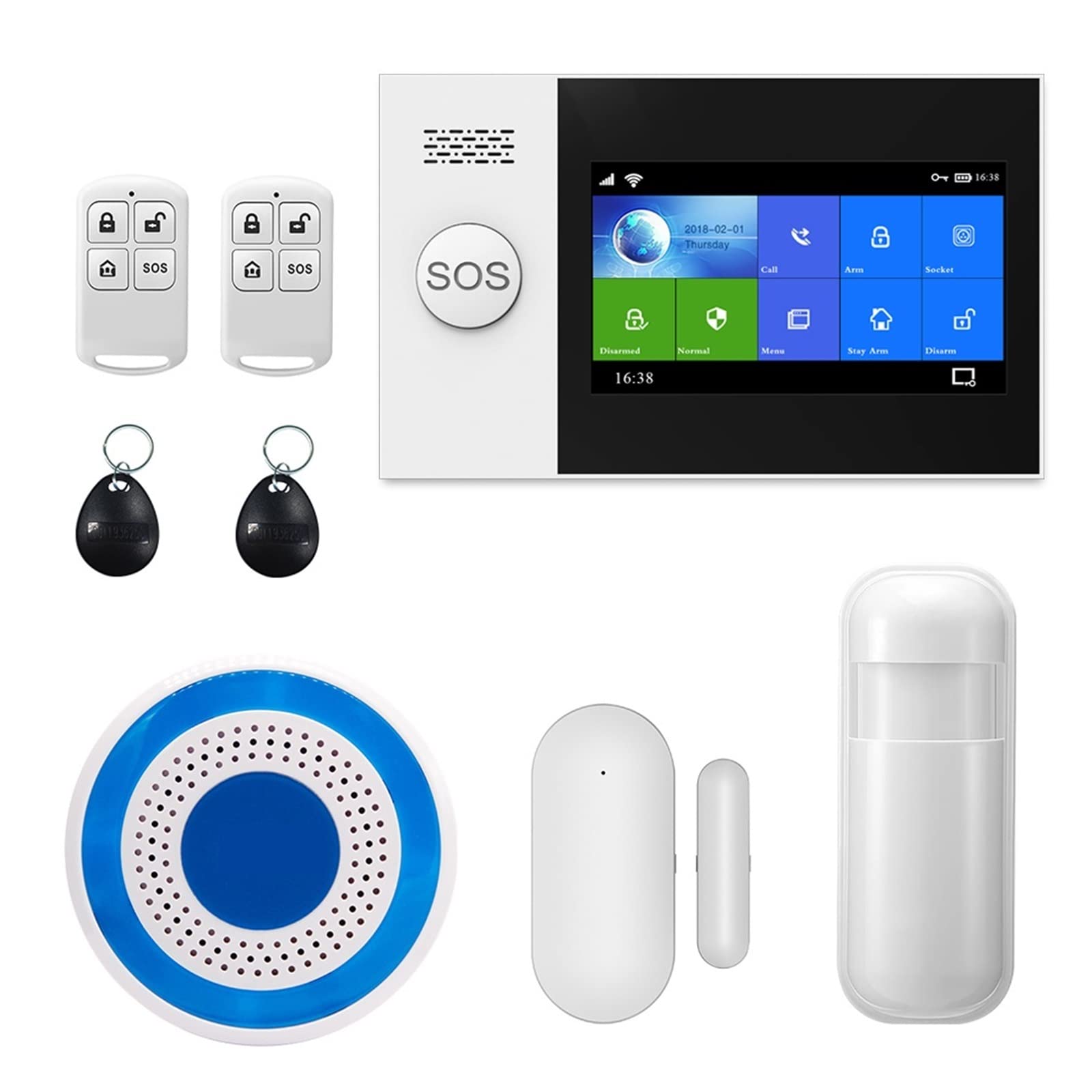 CUDTAPI Wireless Home GSM Security Alarm System Burglar With Motion Sensor Detector(A1..)