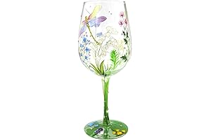 NymphFable: Hand Painted Spring Wine Glasses