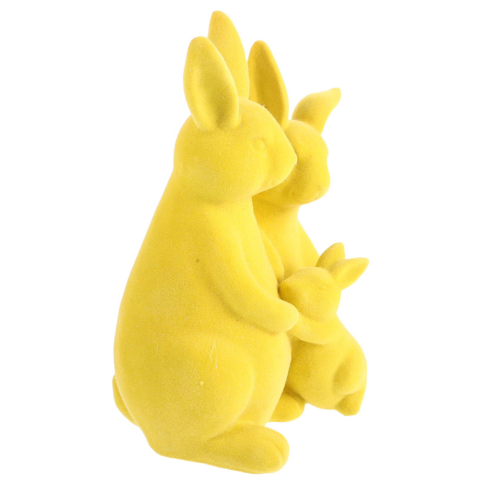 Zerodeko Estatuas de Conejos Amarillos de Resina para Decoración de Mesa de Pascua Tacto y Fácil Limpieza, Ideales para Hogar y Salas en Temporada de Flores