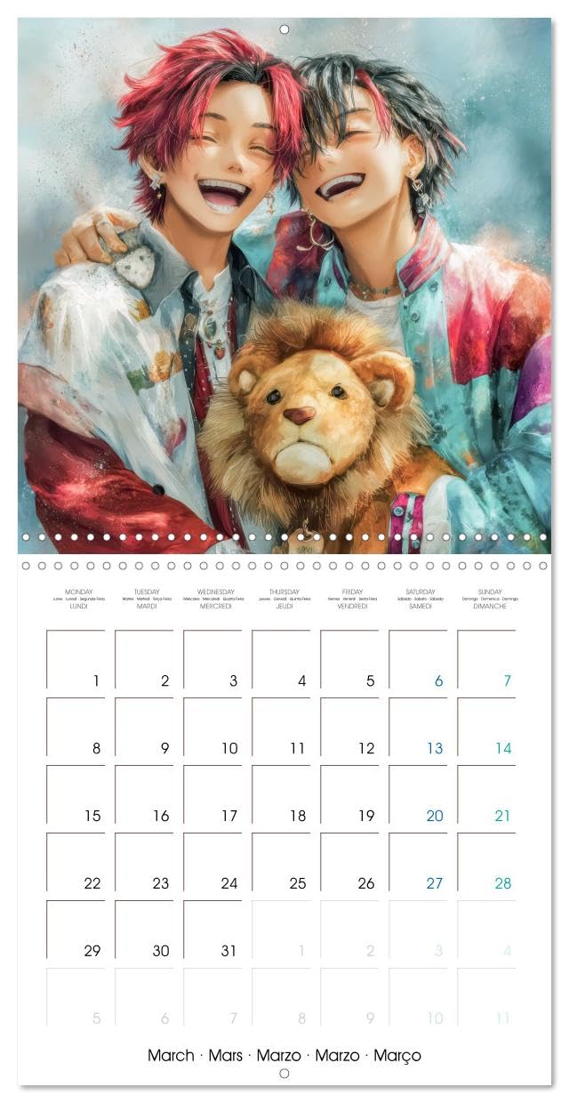 Calendrier 2027 · Des peluches - Inspirées du style Manga