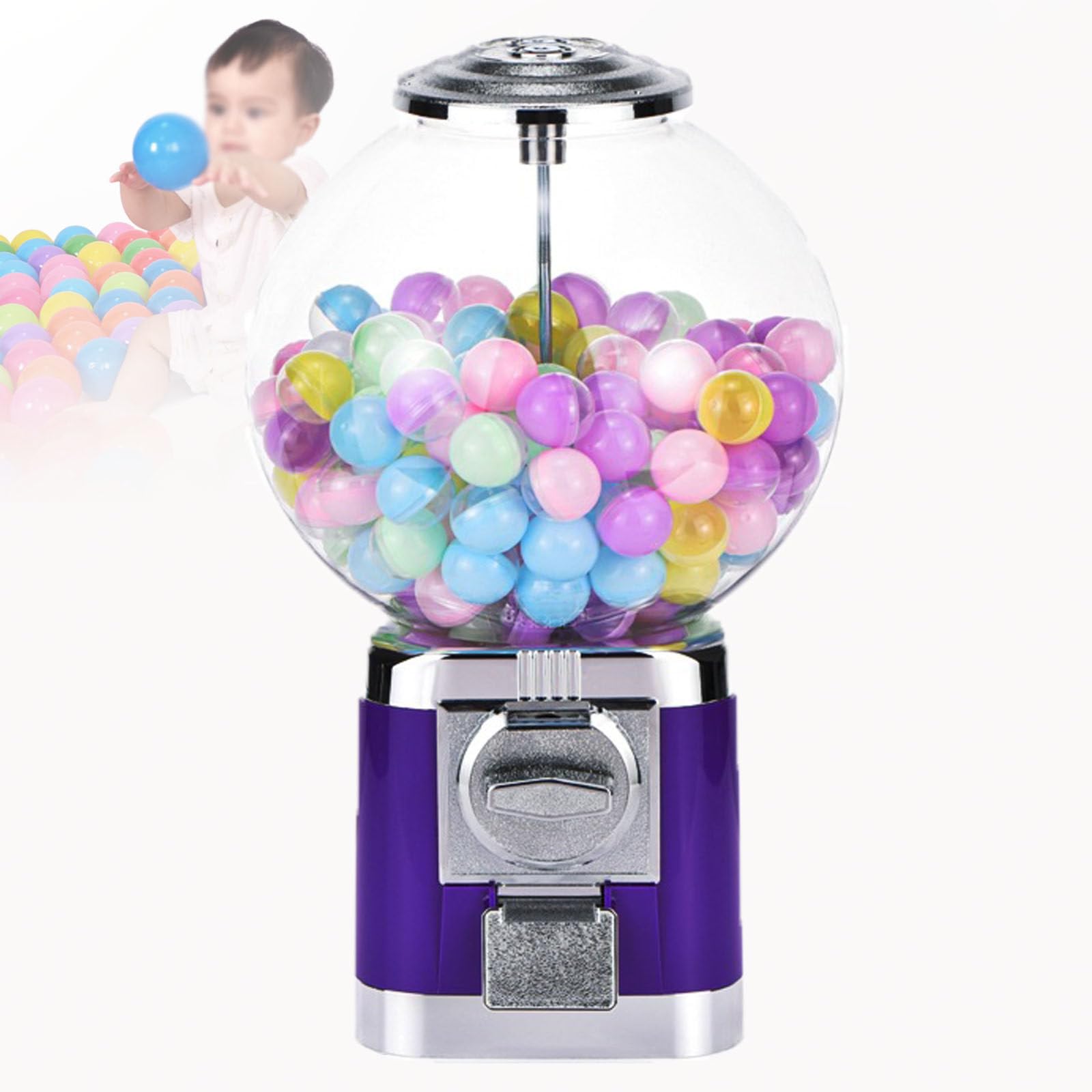 Kaugummi-Automat, Spielzeug-Automat, Kapsel-Automat, Bonbon-Automat FüR GeschäFte, Mini-Automat,Purple