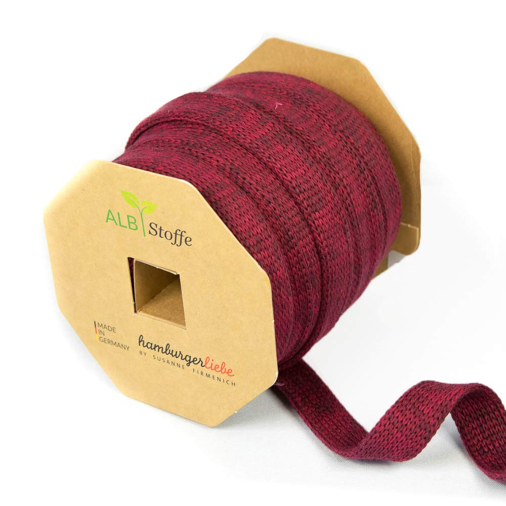 Organic BW Hoodie Cord Mottled Blackberry – Albstoffe & Hamburger Love – Price is for 1 m