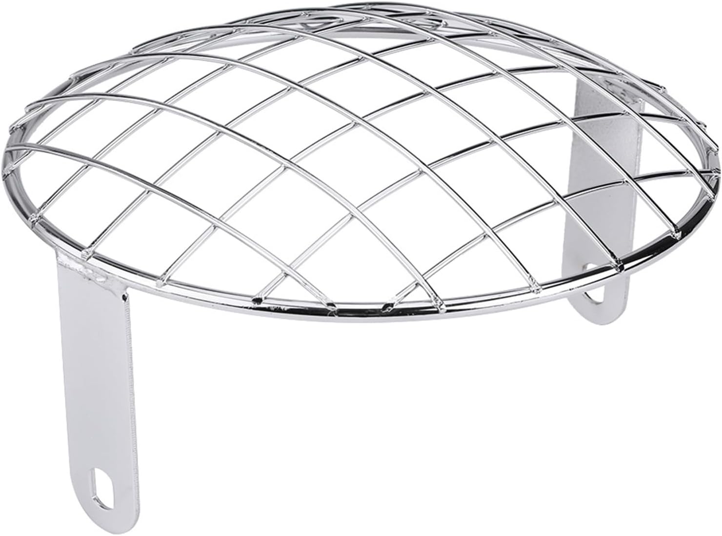 For Motorcycle, 7-Inch Headlight Mesh Grill Cover Mask, Universal Silver Grid Lamp Protector