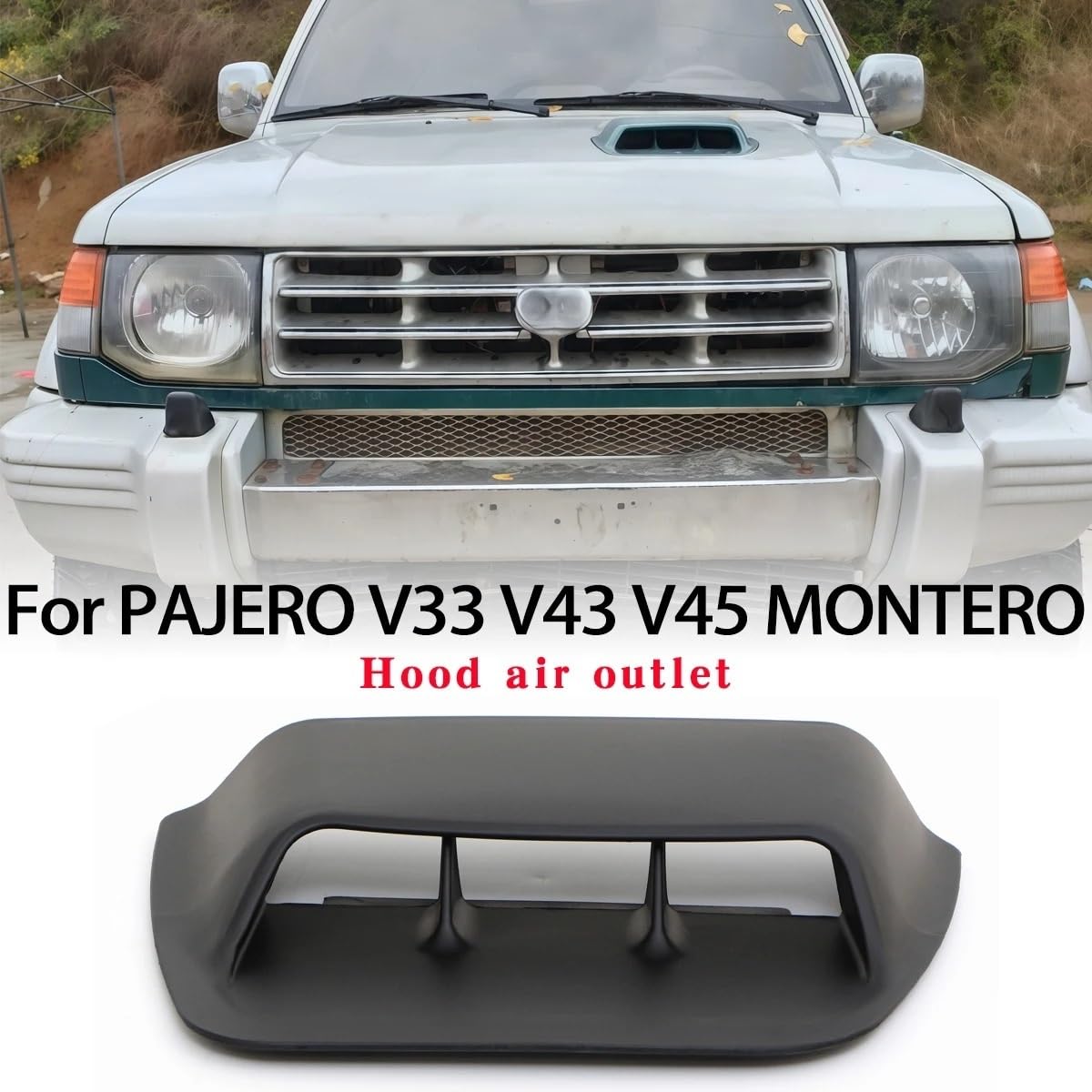 osłona bocznego wlotu powietrza Pasuje do Pajero V33 V43 V45 Montero ABS plastikowa maska ​​samochodu pokrywa maski silnika odpowietrznika ozdobna osłona wentylacji samochodowej,