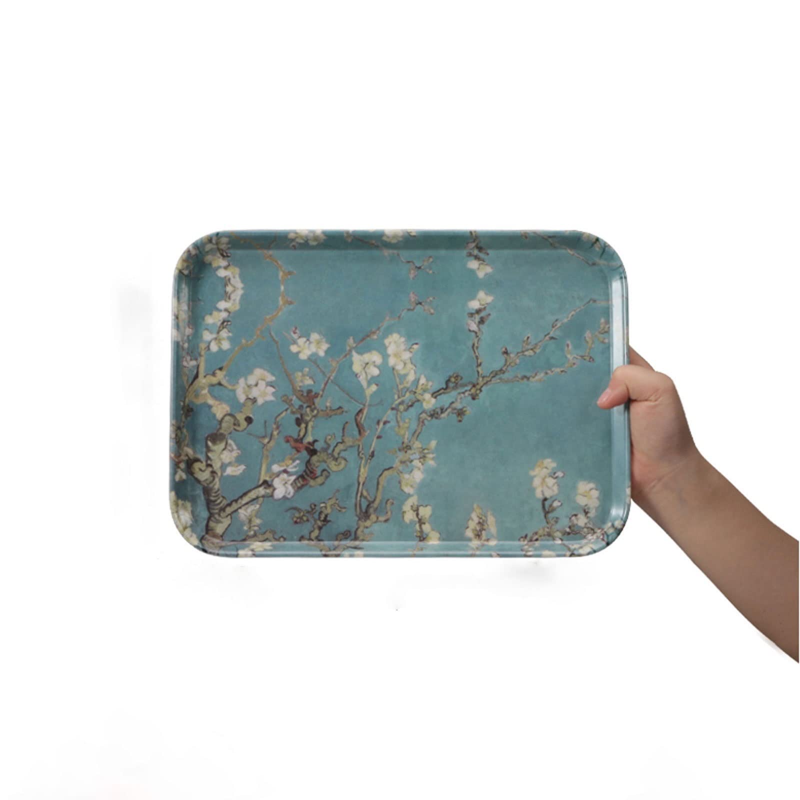 Plateau de rangement de bureau en résine rectangulaire pour cuisine