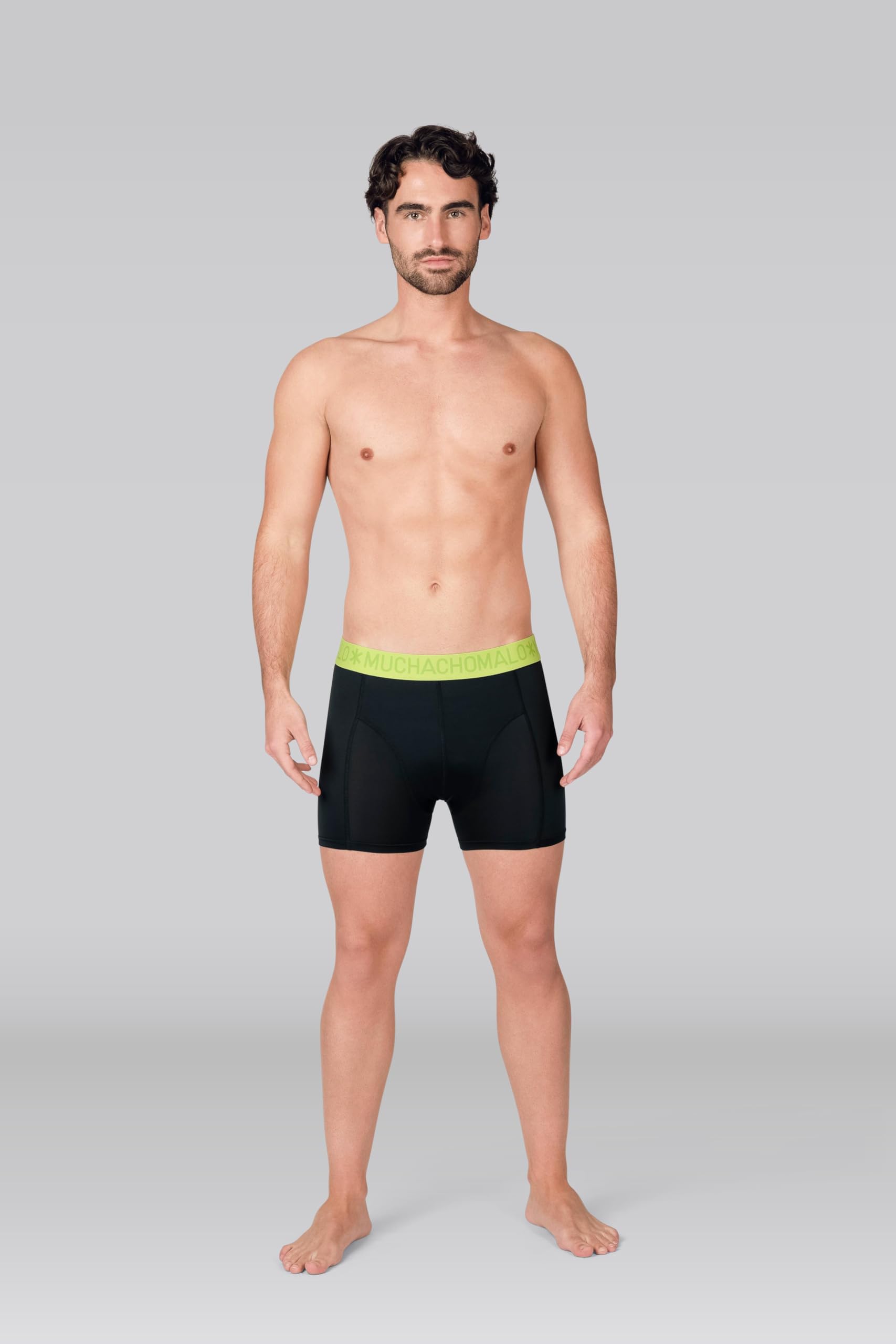 Muchachomalo Hombre Bóxer 6-Pack, Liso, Microfibra, Cinturilla Elástica