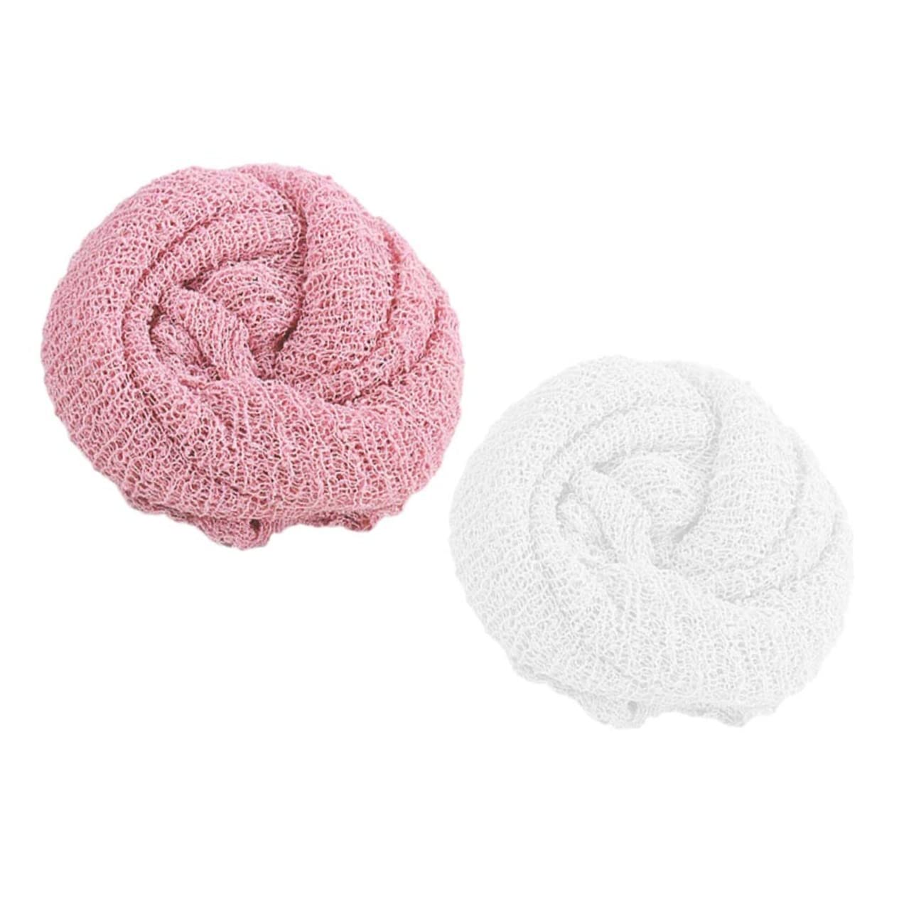 Abaodam 4piezas Envolvente para Recién Nacidos De Transpirable y Elástico para Fotografía De Bebés y Rosa