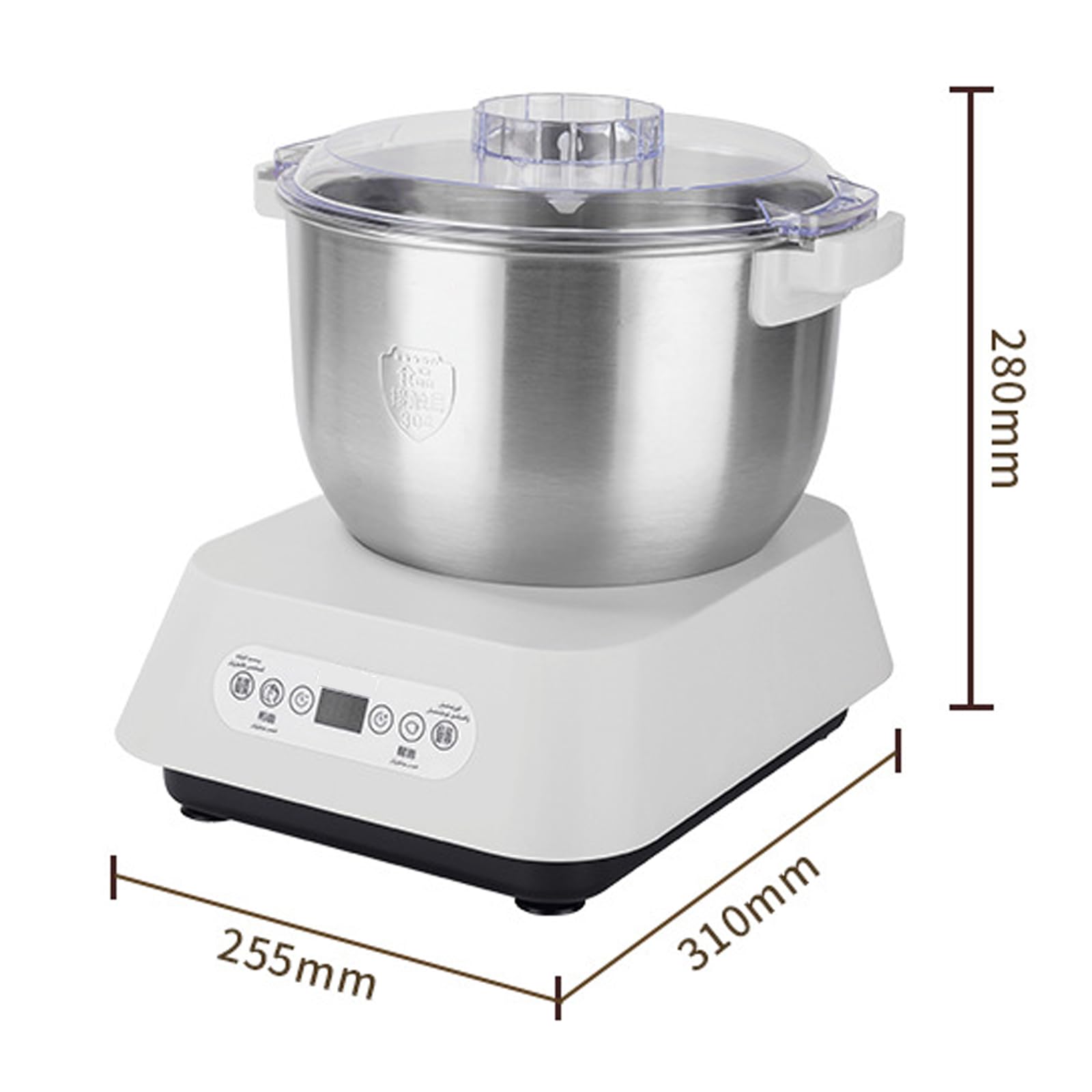 Batidora De Masa Vertical Eléctrica, Amasadora De Masa Automática Batidora De Cocina De 7 L Tazón De Acero Inoxidable 304, Fermentación A Temperatura Constante para La Mayoría De Los Cocineros Caseros