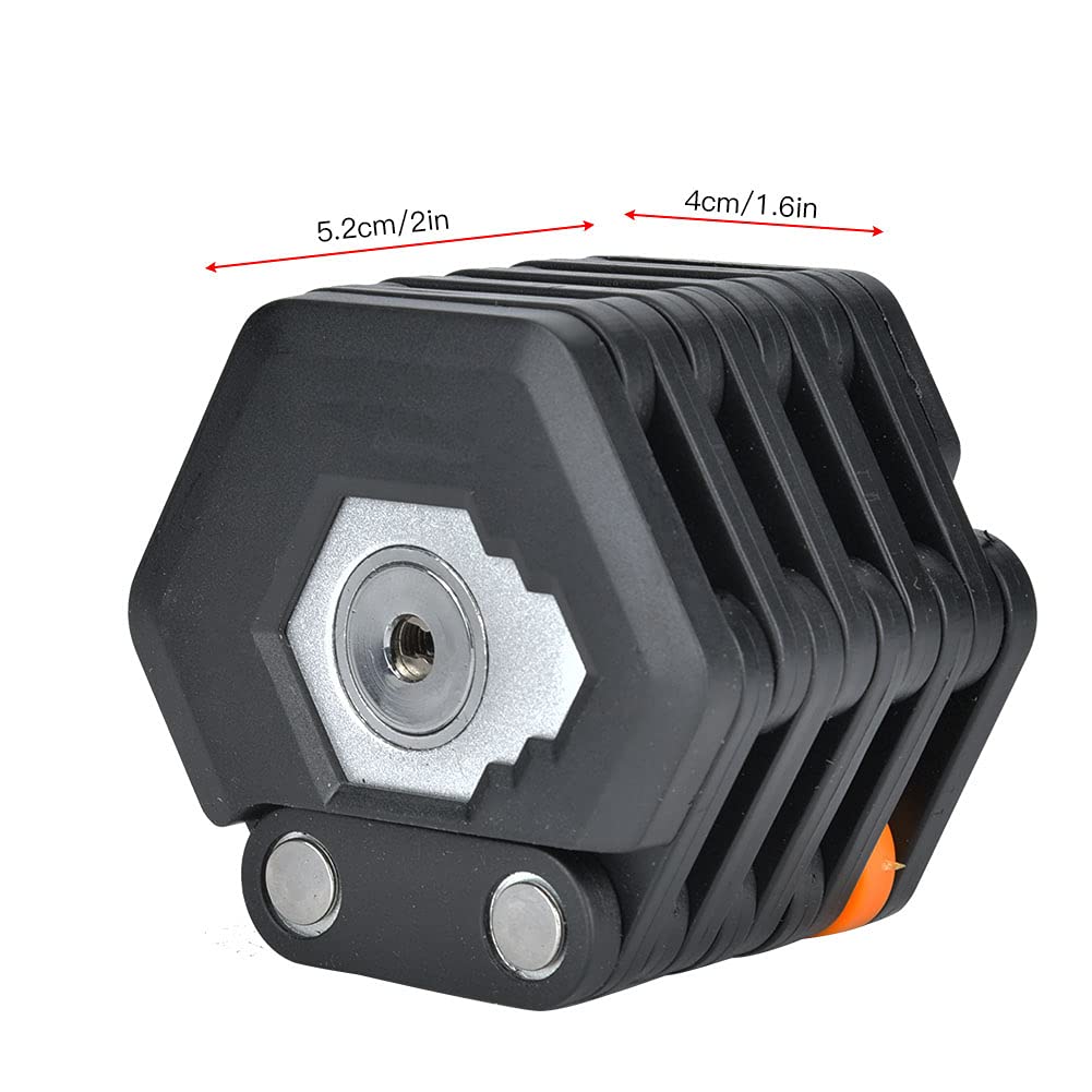 Bike Lock, Zinc Alloy Bike Antitheft Chain Folding Lock Multi Function Bicycle Lock with 3 Key for Mountain Bicycle Electric Scooter