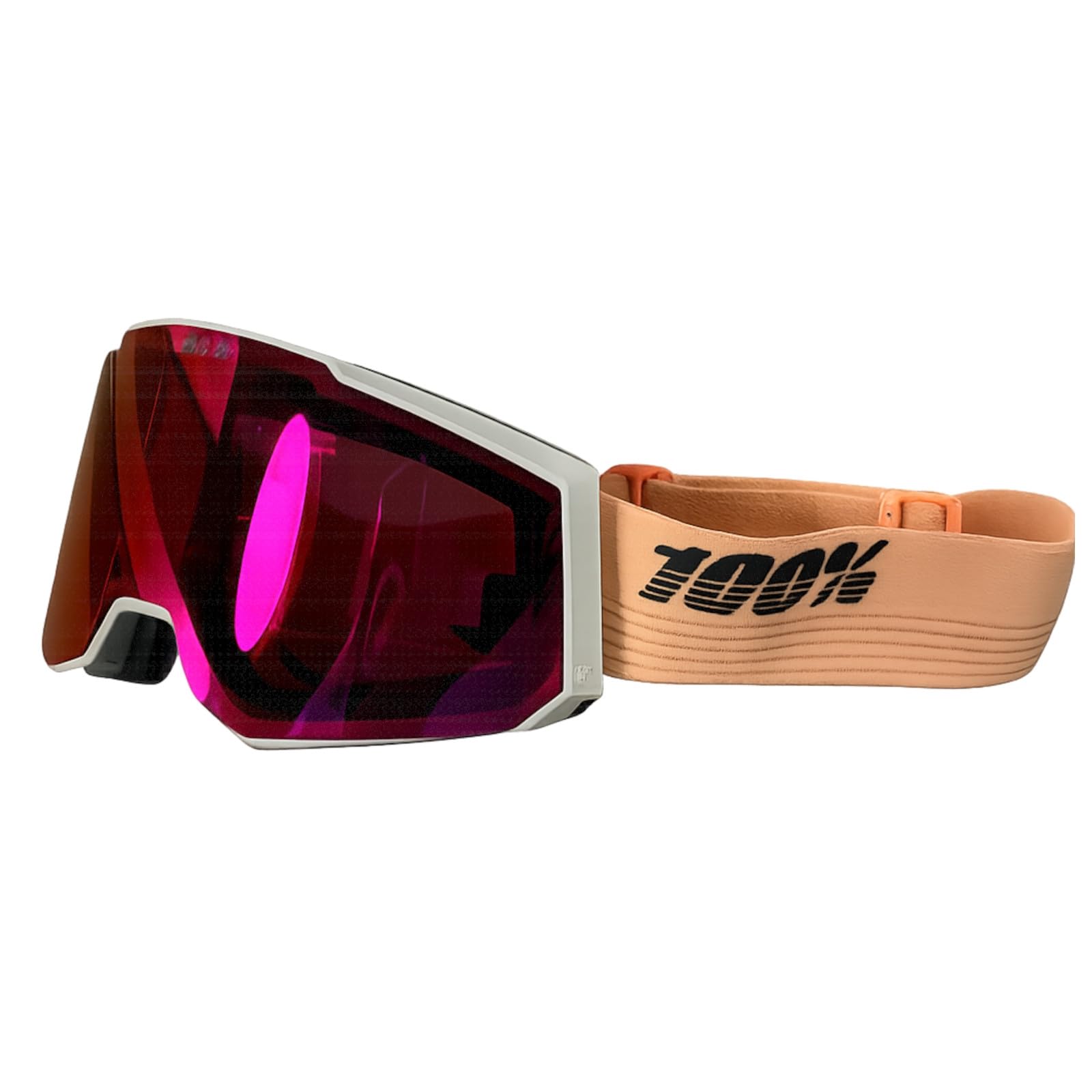 100% SNOWCRAFT S HiPER Snow Goggle, Peachtree - Mi Dark Red Lens Mirror Dark Red, 51009-00009