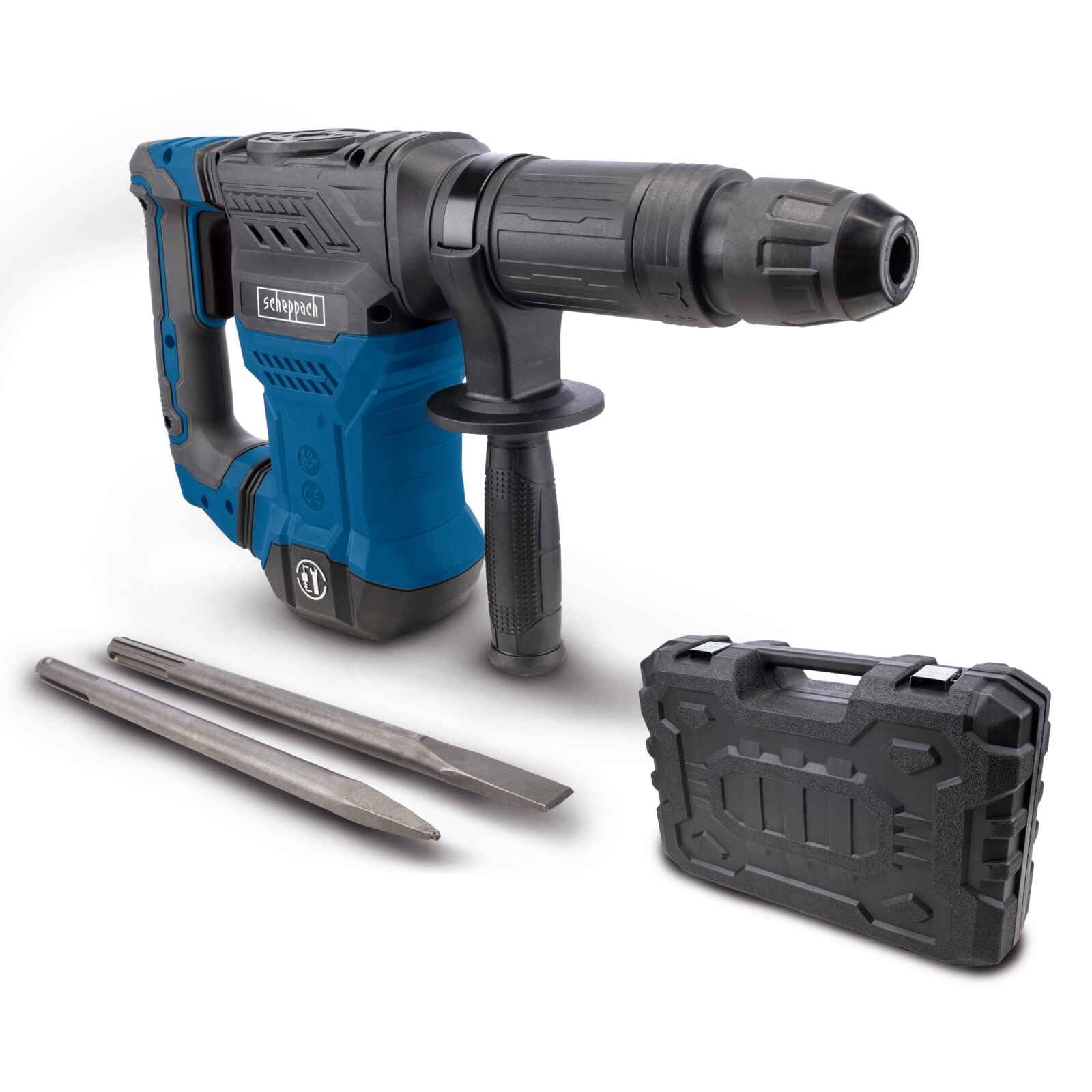 Scheppach AB1500X Demolition Hammer, 1300W, 20J Concrete Breaker, SDS-Max, 4100BPM, Anti-Vibration Jackhammer, Inc. Chisel & Case