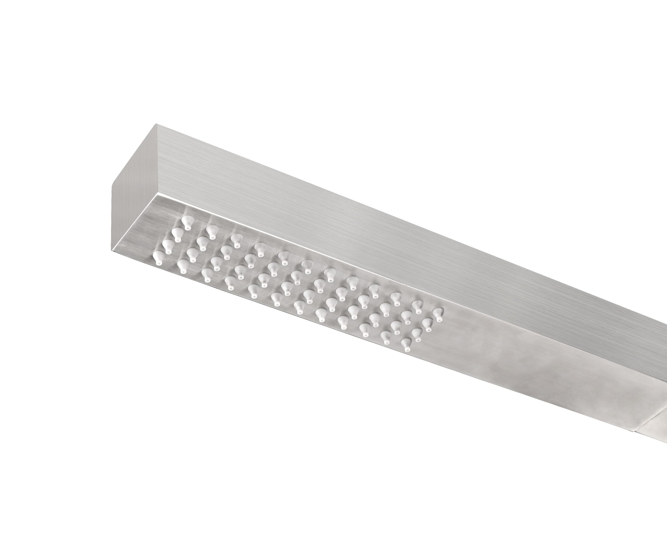 Mice - Doccia esterna per piscina/giardino/area SPA/rubinetto esterno in aceri inox S316 / colonna doccia esterna (acciaio spazzolato)