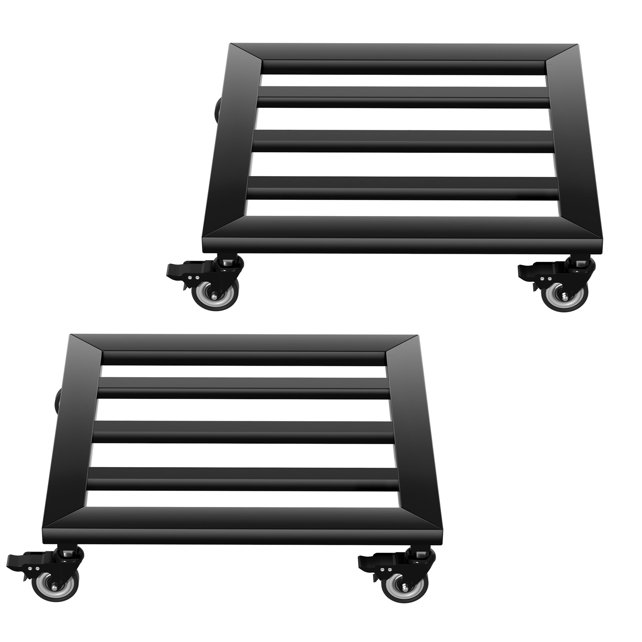 FIVMEN Soporte para plantas cuadrado de metal, 30 x 30 cm, para plantas, con ruedas, para exterior, interior, jardín, capacidad de carga de 160 kg, tipo A
