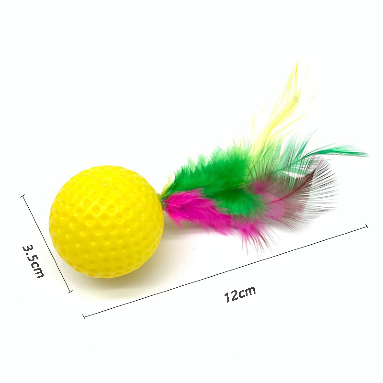 Zabawki dla kotów Mieszane plastikowe piłki golfowe z piórkami Zabawka dla kota Interaktywna piłka do zabawy dla kociąt i kotów Zabawka dla zwierząt 20 szt.,Zabawki dla kotów
