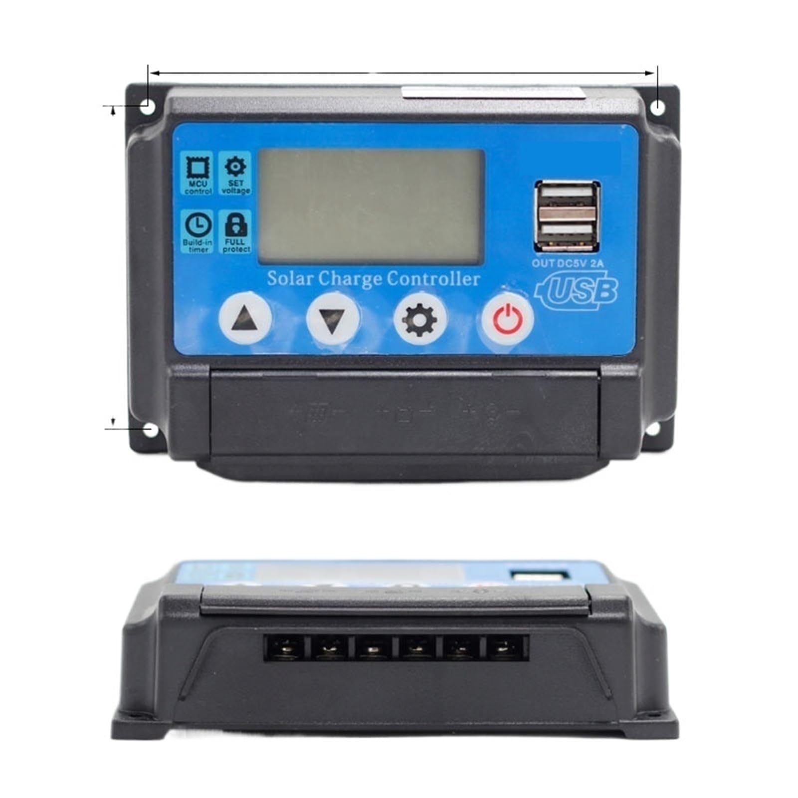 Régulateur de charge solaire automatique 60V 30A idéal pour le camping et la randonnée