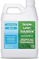 Simple Lawn Solutions 16-4-8 Liquid Lawn Fertilizer: Advanced NPK with Fish & Seaweed for All Grass Types, Spring Summer Spray (1 Quart)