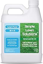 Advanced 16-4-8 Lawn Fertilizer - Liquid Lawn Food Spring & Summer Concentrated Spray - Any Grass Type- Fish and Seaweed Kelp- Balanced NPK - Simple Lawn Solutions (1 Quart)