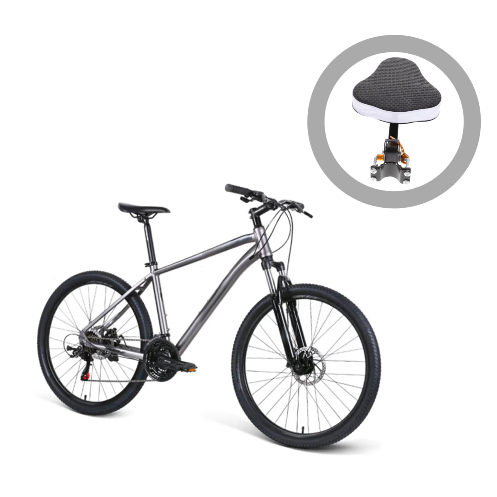 Mipcase Seggiolino Bici Anteriore per Cuscino in Schiuma e Struttura al Carbonio, Regolabile e Resistente per Mountain Bike
