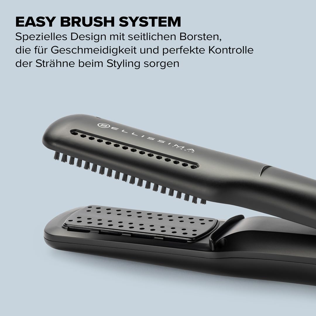 Bellissima AirSleek 2-in-1 Glätteisen, trocknet und schafft eine natürliche Glätte mit der Luft, geschütztes Haar ohne extreme Hitze, Ionisator, Keramikbeschichtung und Keratin, 2 Temperaturen