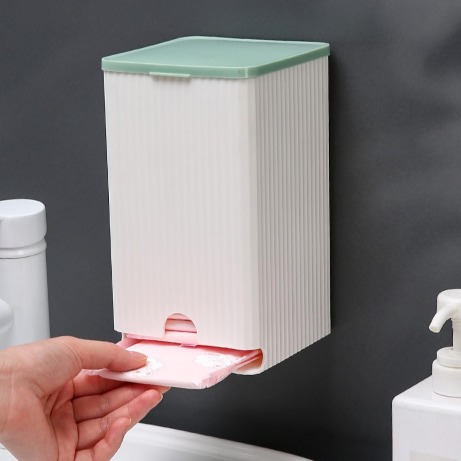 Amazon｜[ahomeone] サニタリー収納ケース 壁掛け式 トイレ収納