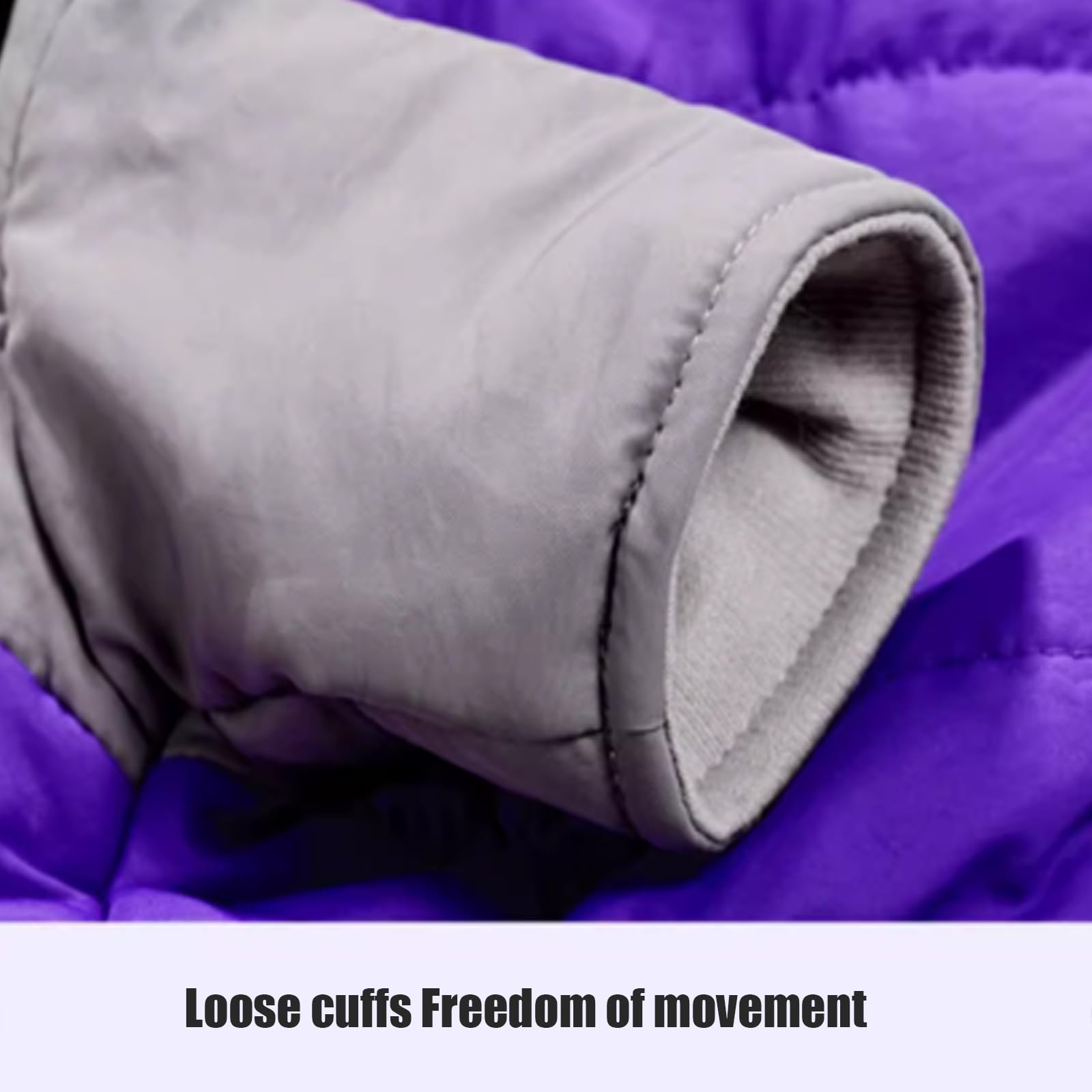 Perro Chaqueta De Invierno con Arnés, De Cuatro Patas Chaqueta De Invierno, Perro Abrigo De Invierno con Cremallera De Cuello Alto Cachorro Chaleco con D-Ring,Púrpura,S
