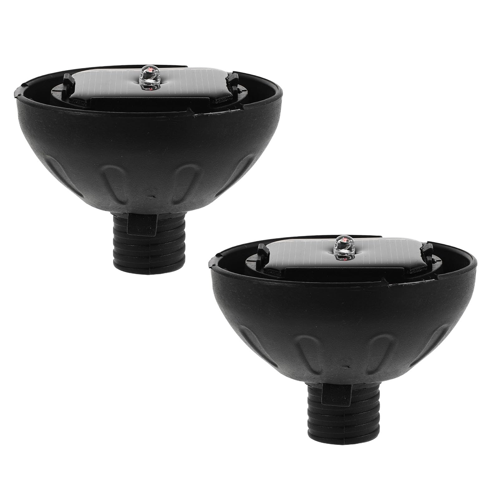 BESPORTBLE 2pcs Solar Light Replacement Parts for Wind Spinner, Waterproof Solar Panel with Crackle Glass Ball, Decorative Hanging Wind Chime Top Replacement Led Insert for Garden, Patio, Pathway