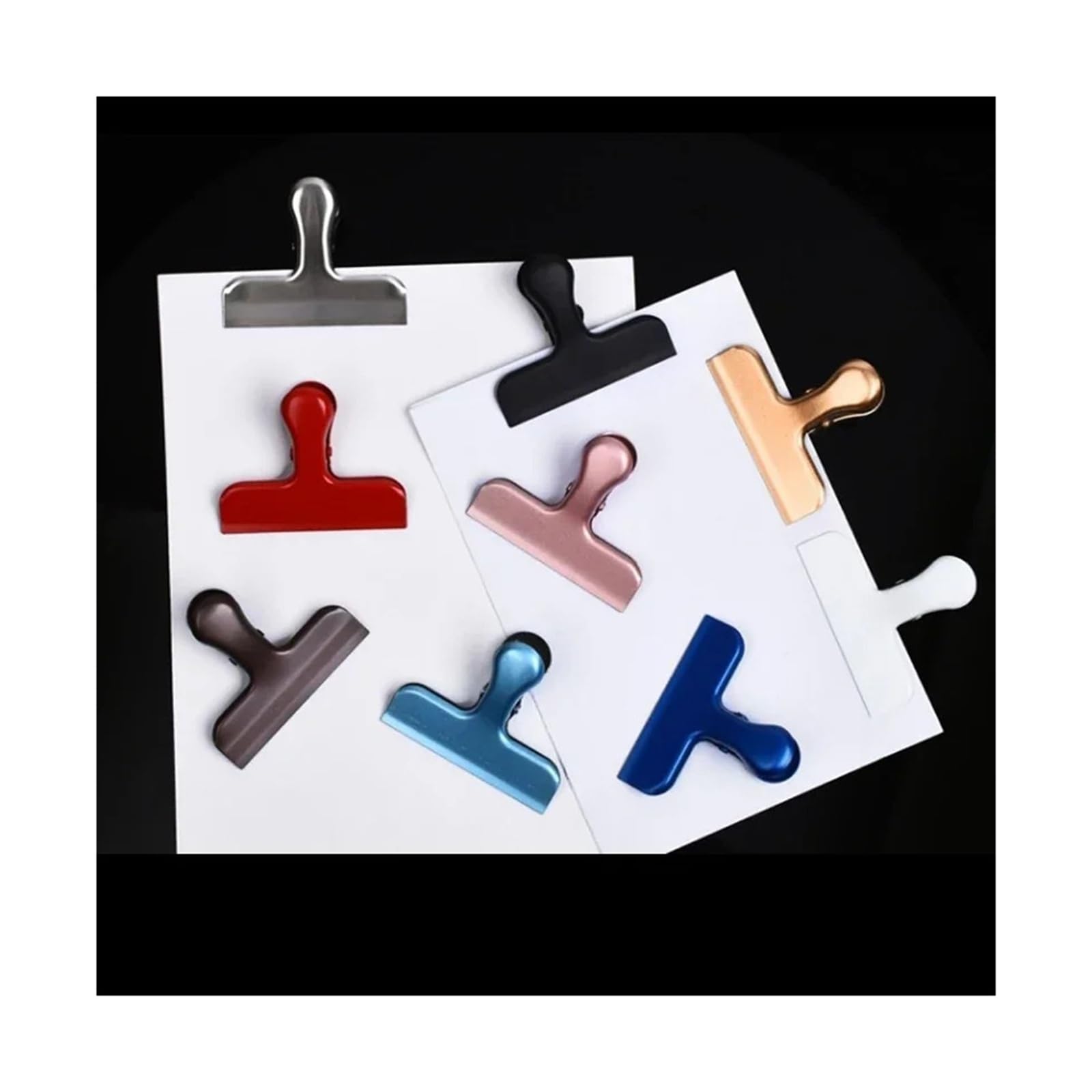 5 Stück Vintage Farbe Metall Breite Büroklammern Binder Clip Reisetagebuch | Gold