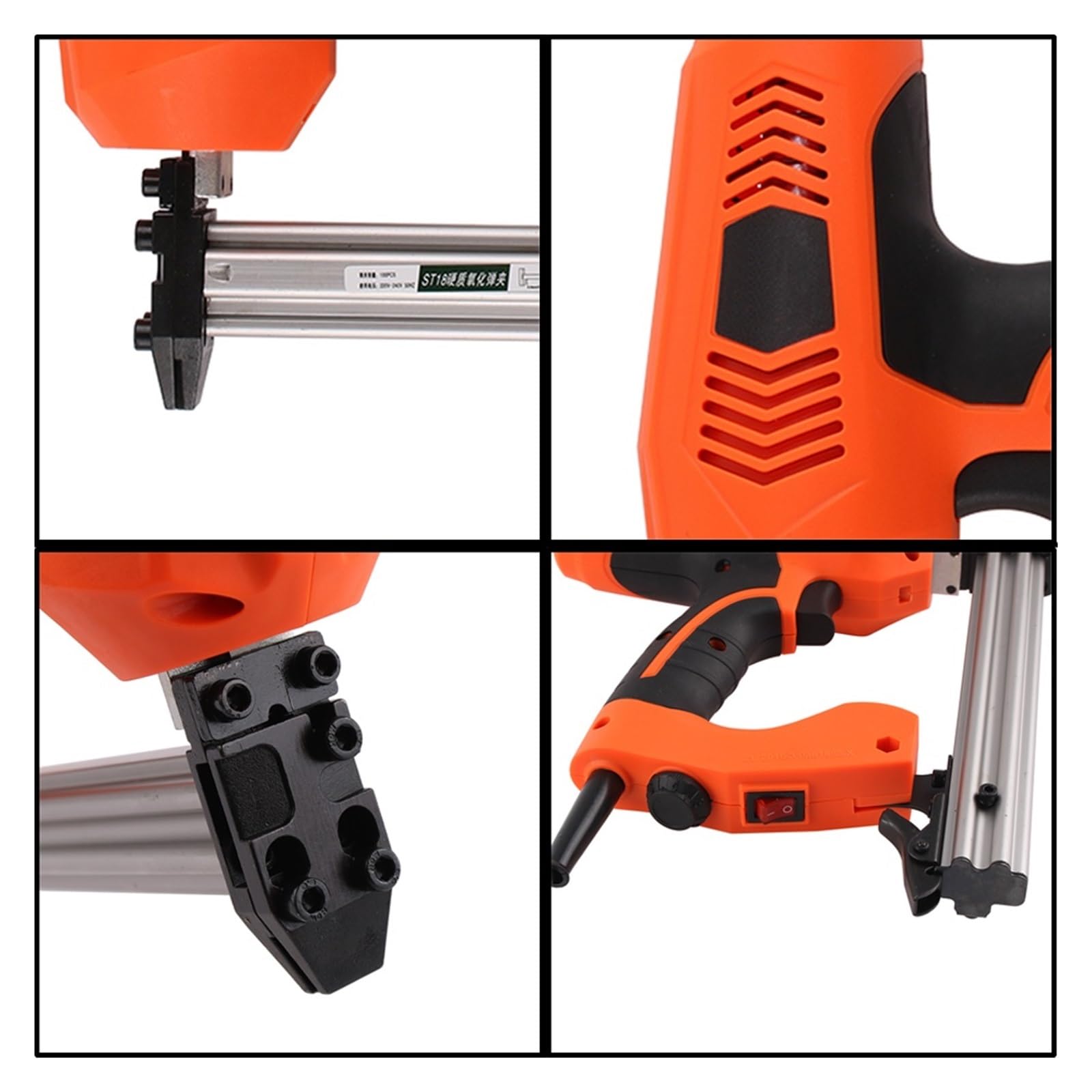 Clavadora, Pistola De Clavos De Acero Eléctrica ST18, De Tiro De Pared De Cemento, Pistola De Clavos, Ranura De Alambre, Artefacto, Ranura De Alambre, Clavadora Rápida, Cableado Fijo