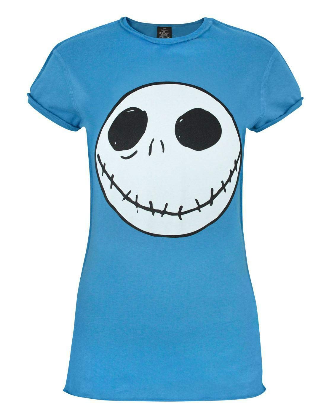Disney Nightmare Before Christmas Jack Reverse Seam Women's T-Shirt Blue