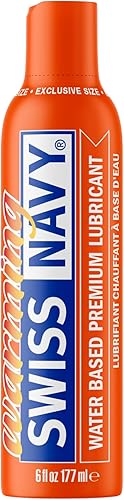 Swiss Navy Lubricante de calentamiento de alta calidad, 6 onzas, gel a base de agua para hombres, mujeres y parejas, aumenta el flujo sanguíneo y