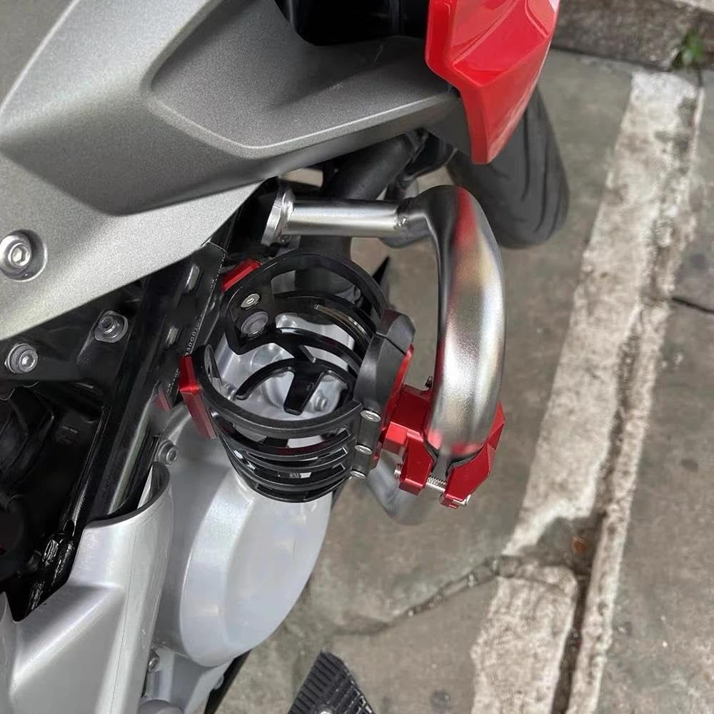 Porta Borraccia Moto per H Africa Twin DCT Adventure Sports CRF1000L2 2023 2024 Portabicchieri per Bottiglie d'Acqua per Bevande Motociclistiche(Grigio)
