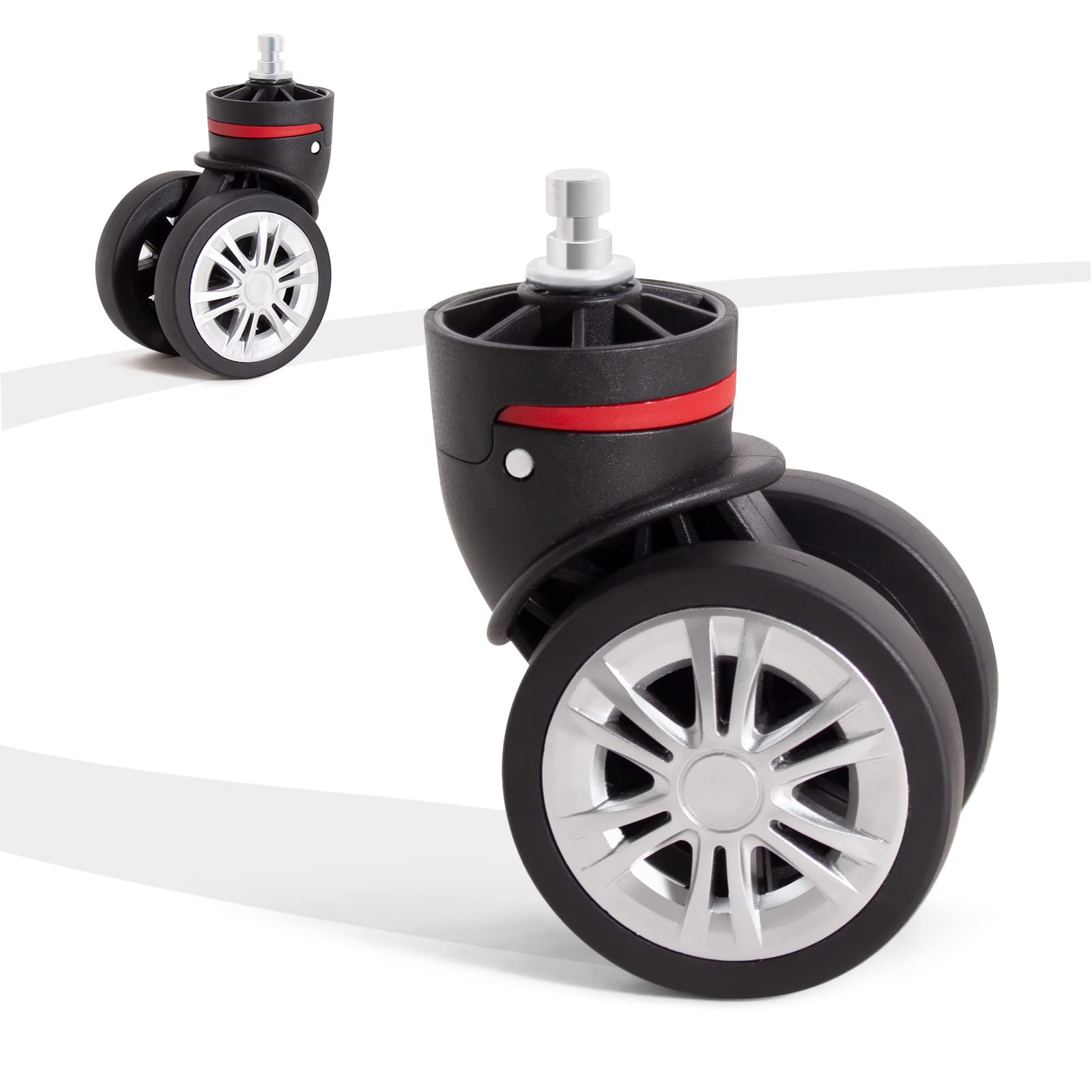 Todeco 4 Pièces Roues de Valise à Bagages, Non-universel, Uniquement pour les bagages Todeco, roulettes pivotantes durables pour Bagages, Roues de Rechange pour valises