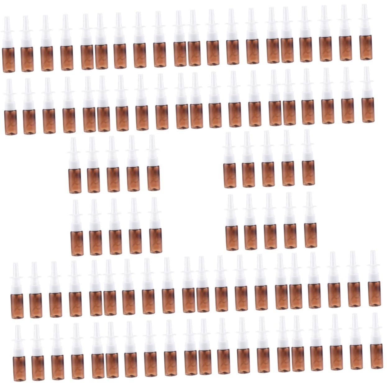 FOMIYES 100piezas Botellas De Spray Portátiles De Paquete De Botellas Rellenables De Bruma Fina Para Uso Médico y Viajes Transparente Tapa Protectora