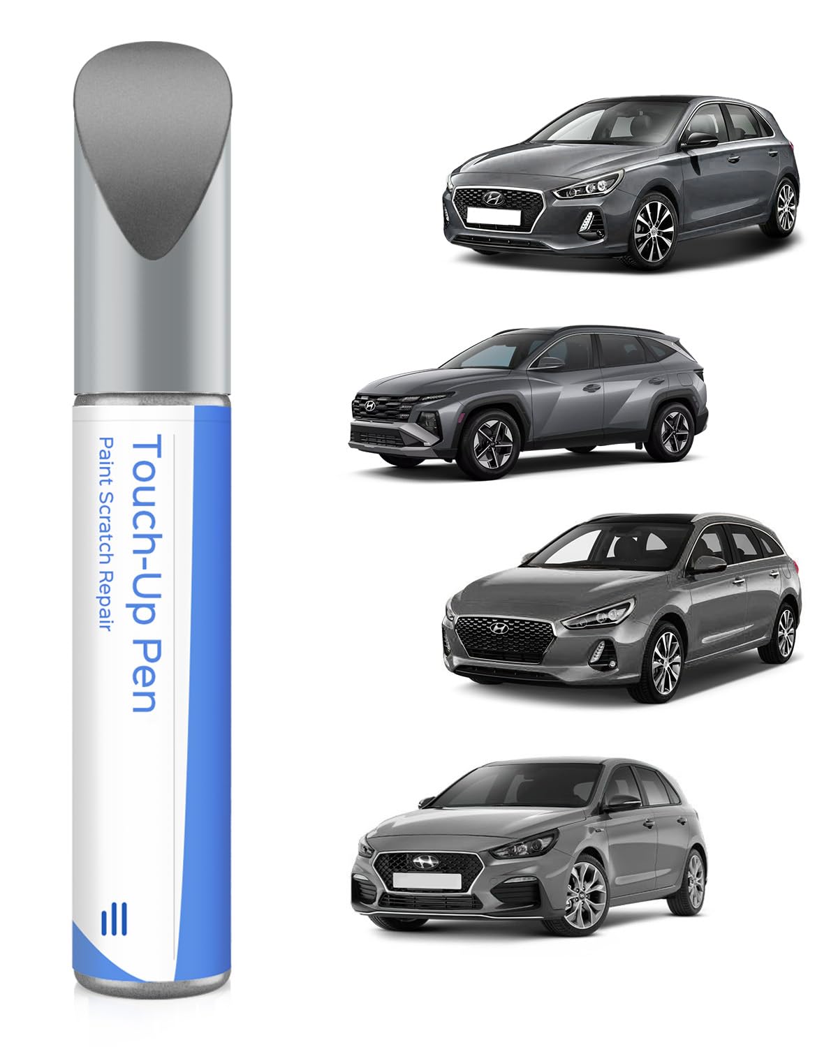 TKG - Pintura de retoque para Hyundai Automotive | Coincidencia exacta | Reparación de arañazos de pintura, reparación de astillas, garantía de coincidencia exacta - Gris